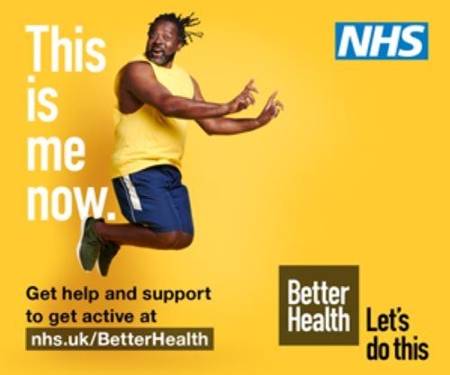 Man jumping better health campaign